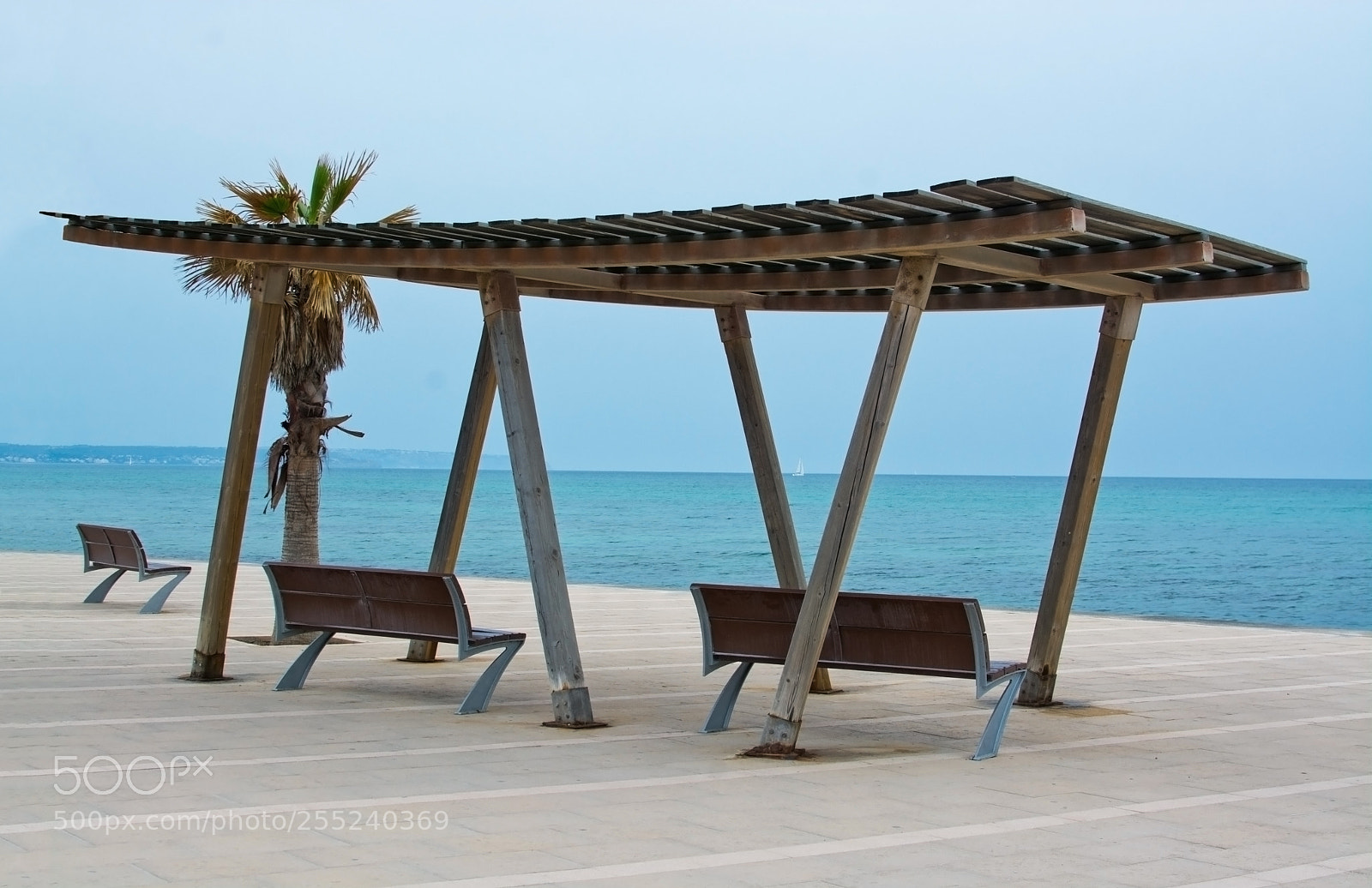 Nikon D7100 sample photo. Shade structure with seats photography