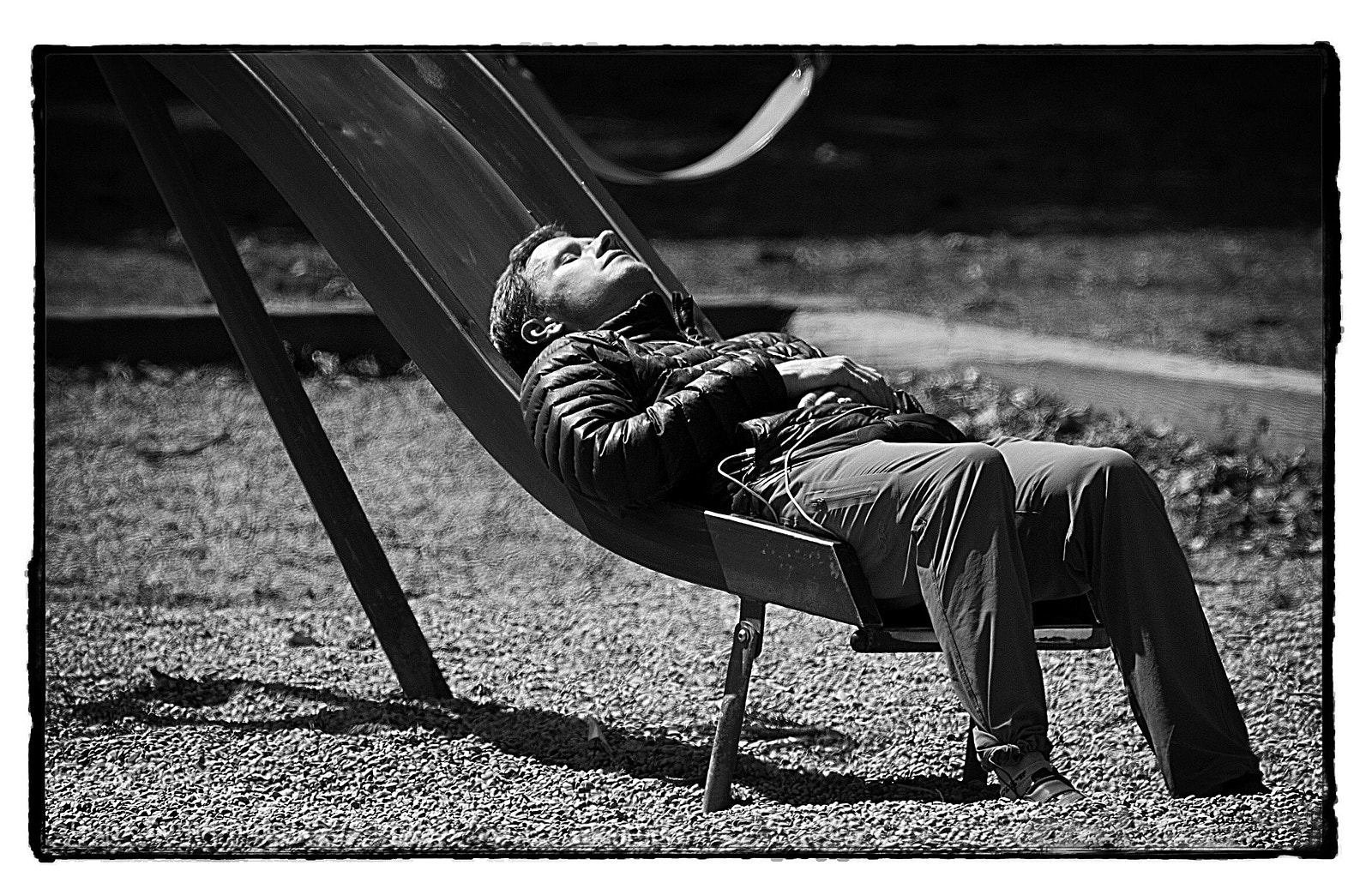 Canon EOS 7D sample photo. Napping man enjoying the photography