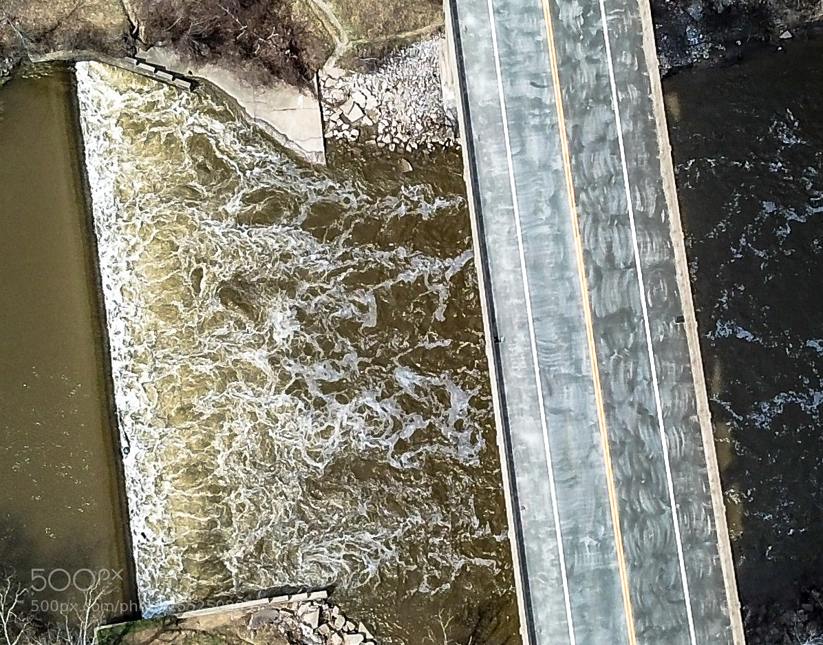 DJI FC220 sample photo. Water over the dam photography