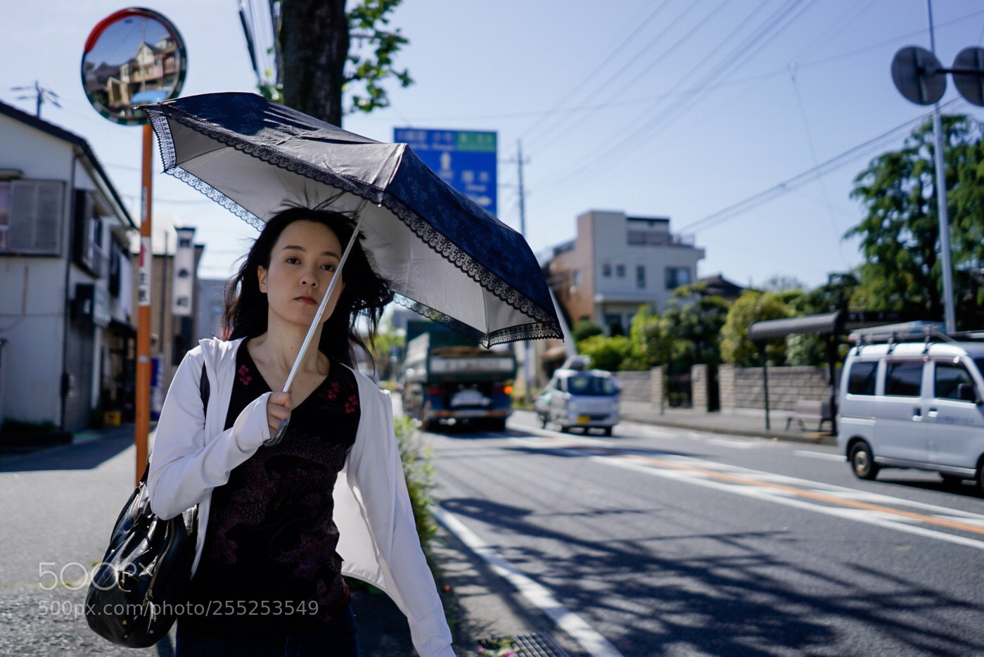 Sony a7 III sample photo. She has a parasol photography