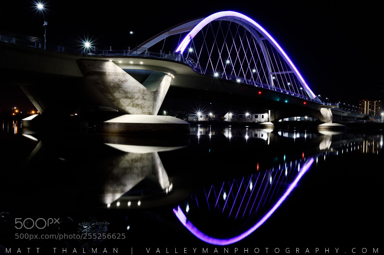 Canon EOS 5D Mark IV sample photo. Lowry bridge angle reflection photography