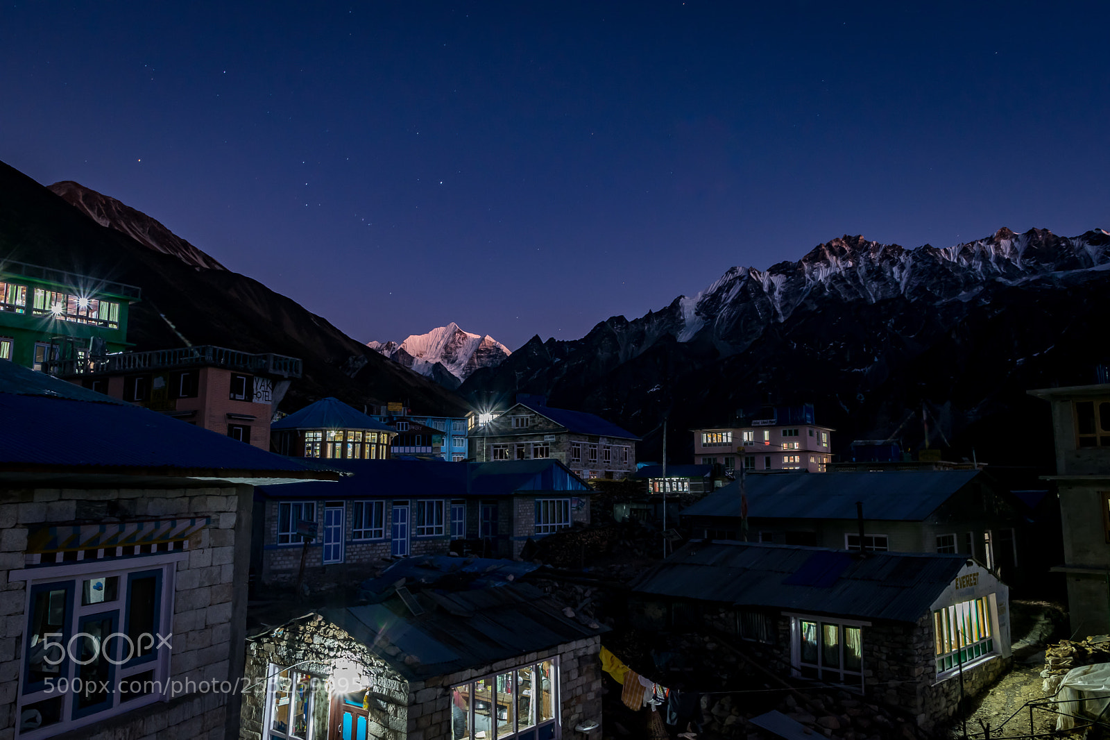 Nikon D5300 sample photo. Getting dark in langtang photography