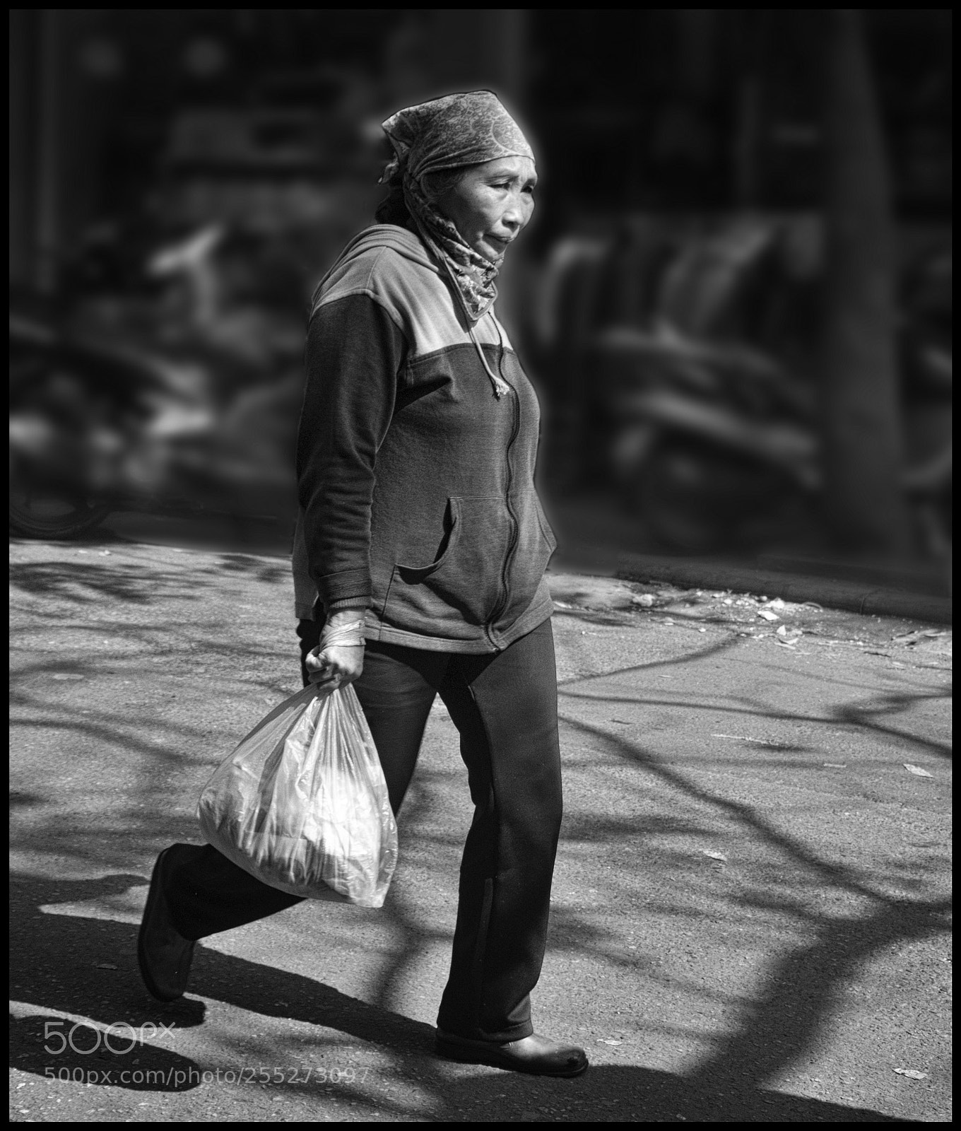 Nikon D90 sample photo. Woman with shopping, hanoi photography