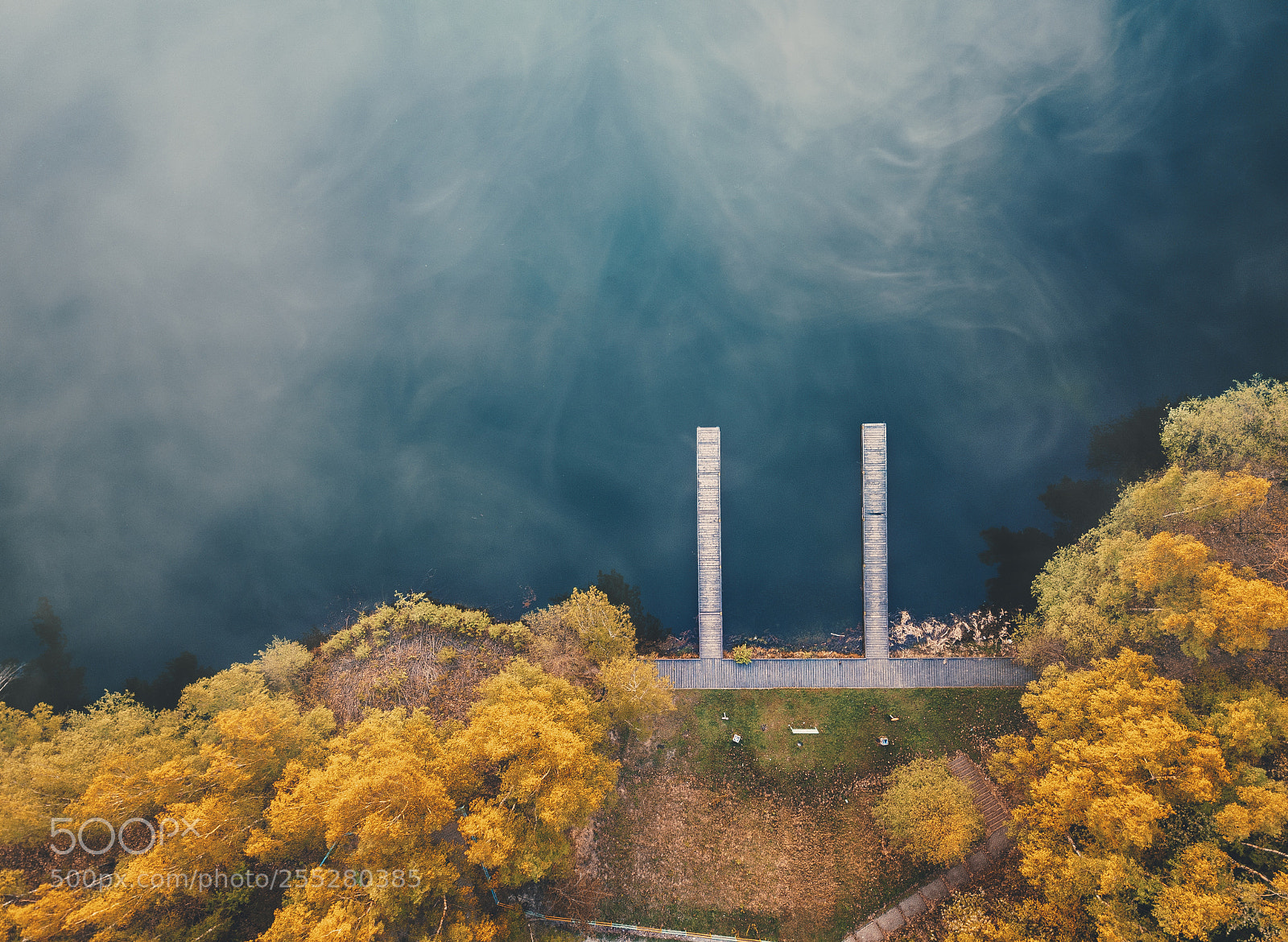 DJI FC220 sample photo. Foggy morning photography