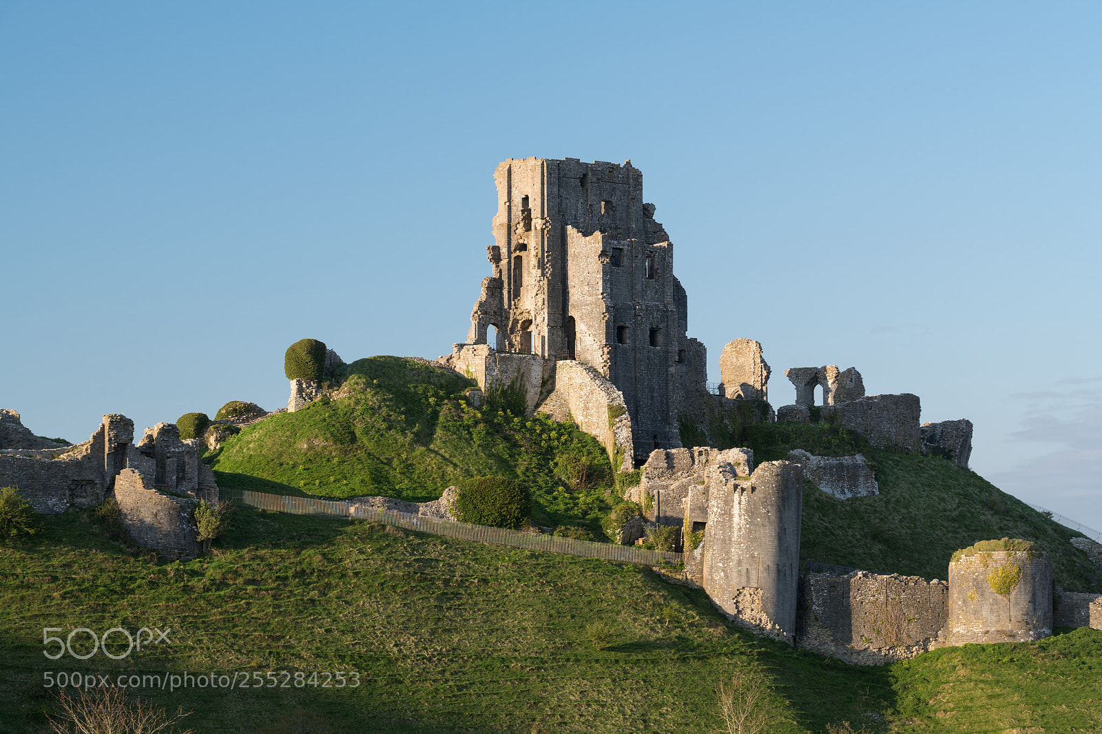 Nikon D850 sample photo. Corfe castle's evening face photography