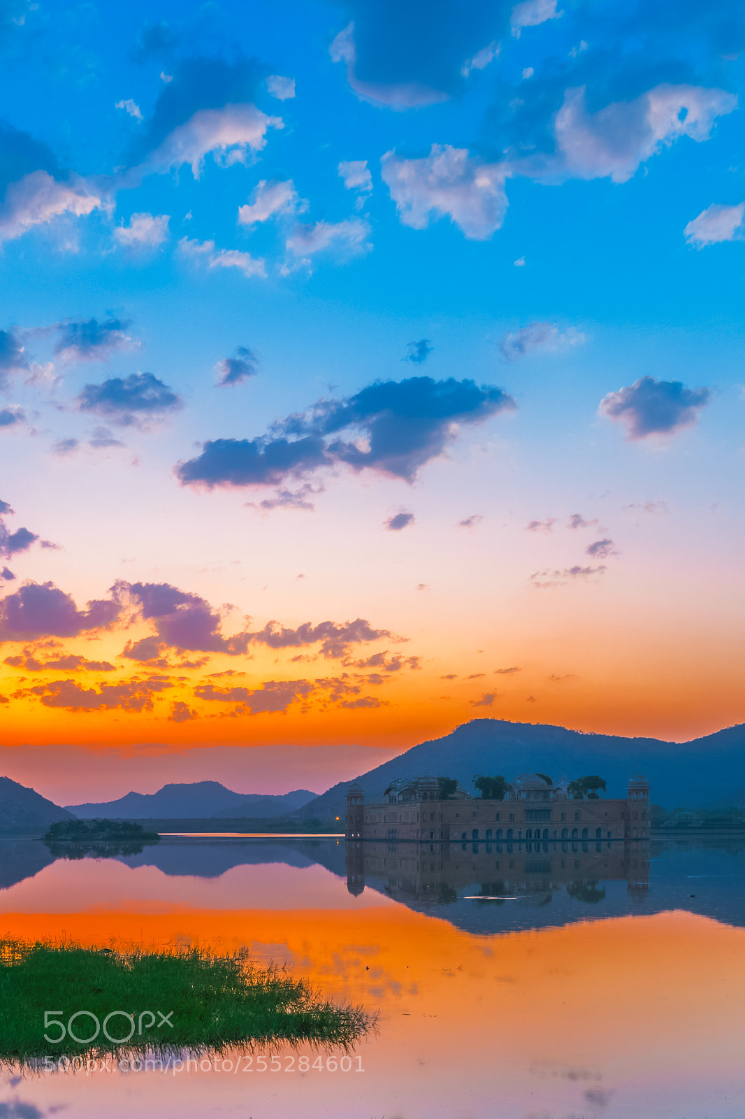 Nikon D850 sample photo. Dawn at jal mahal photography