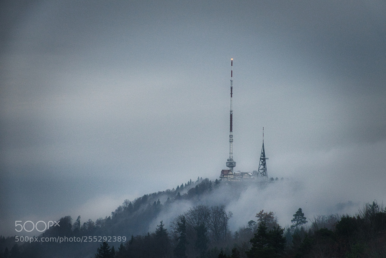 Sony Cyber-shot DSC-RX10 III sample photo. Misty tower photography