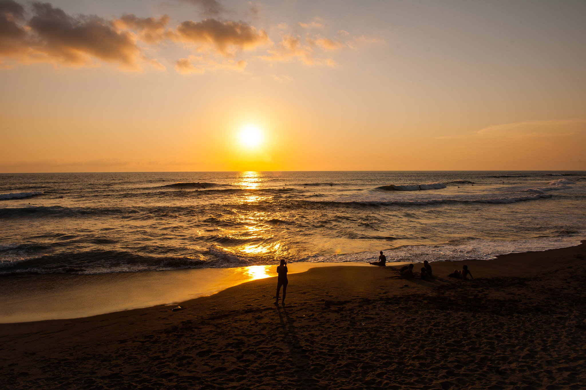 Nikon D3X sample photo. People watching sunset photography