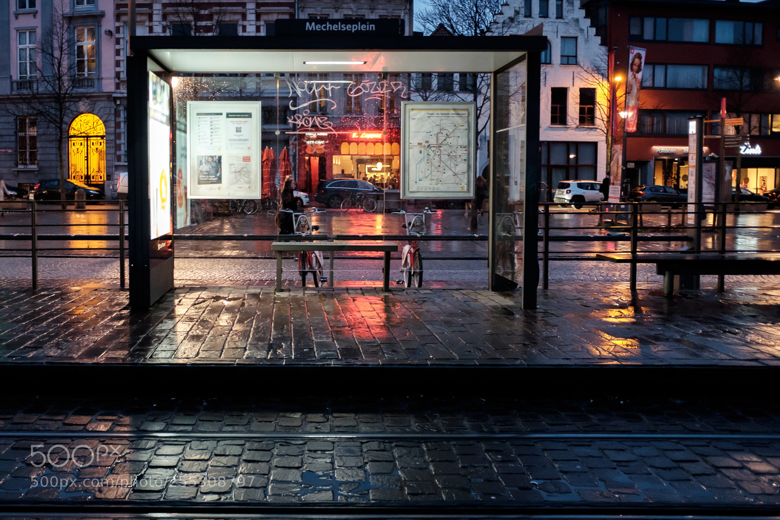 Fujifilm X70 sample photo. Tram stop photography