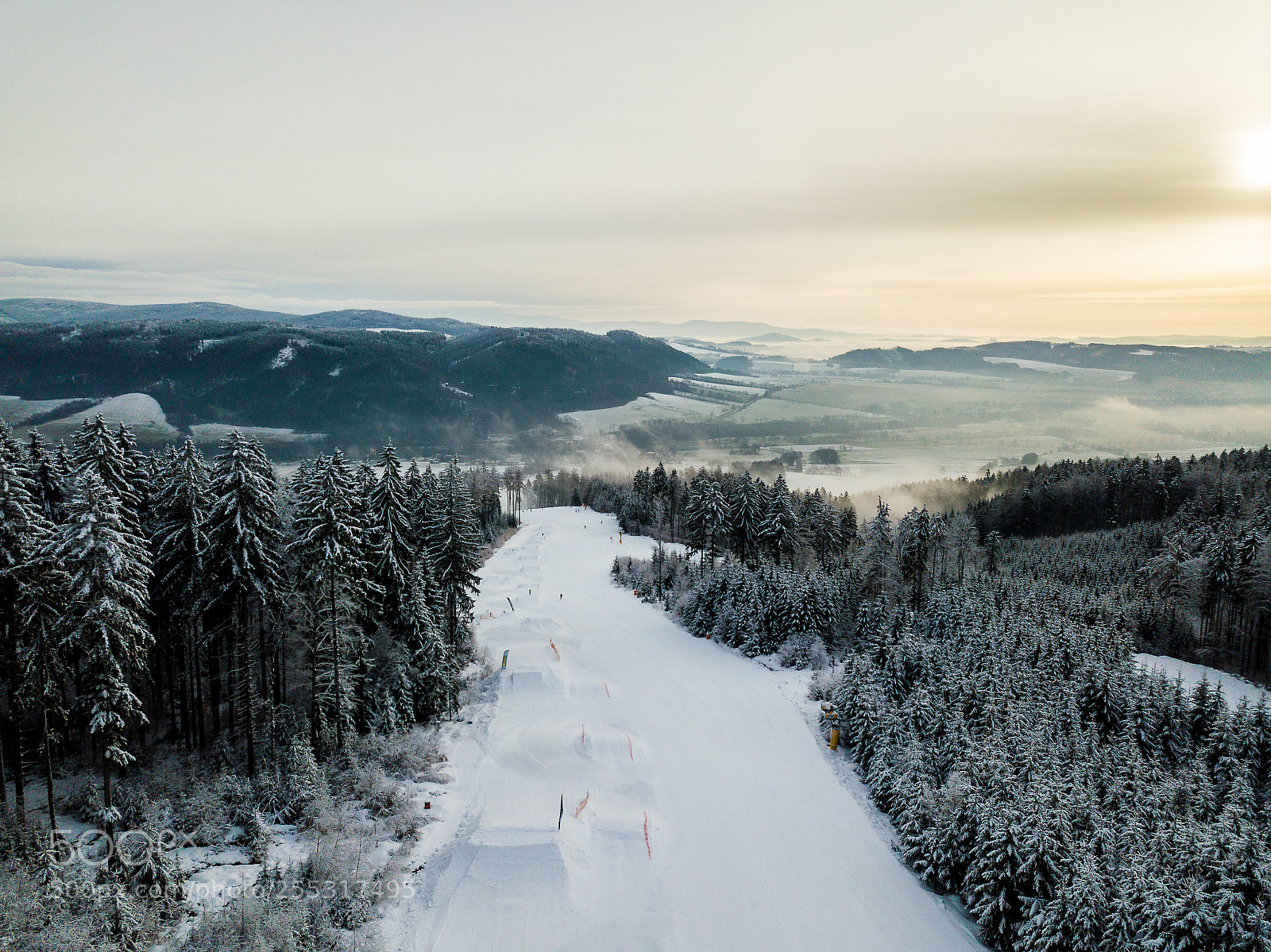 DJI FC220 sample photo. Morning on the slope photography