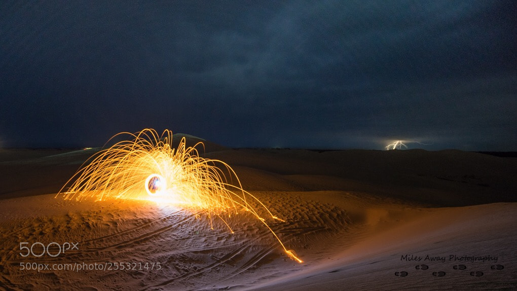 Sony a7R sample photo. Wire wool spinning  photography