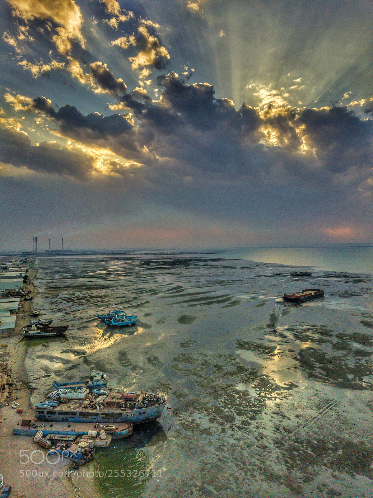 DJI FC220 sample photo. Sunset at doha photography