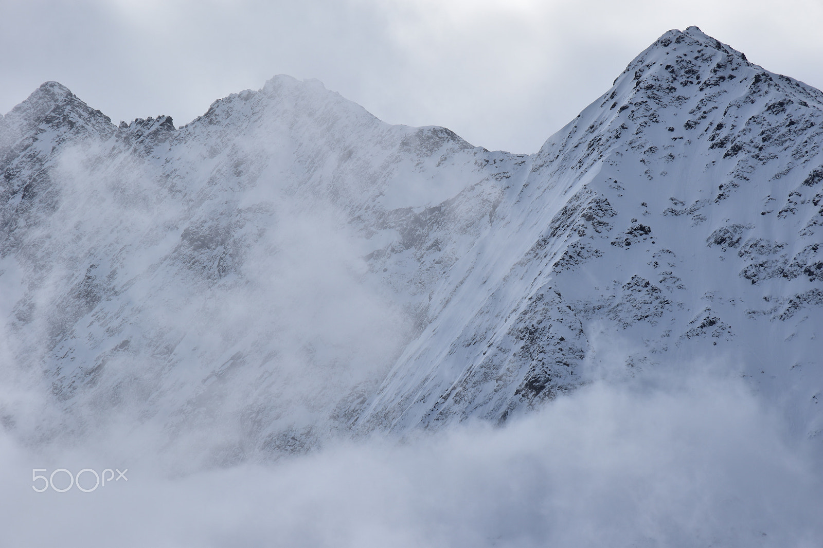 Nikon D5500 sample photo. Snowy mountain range photography