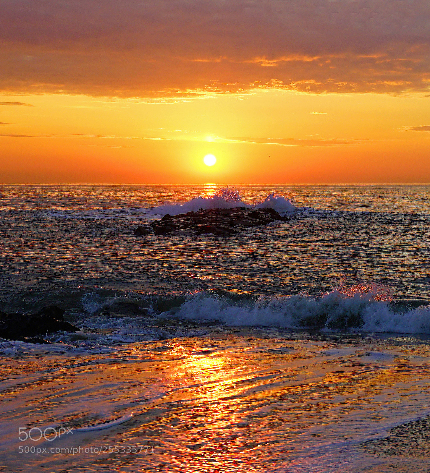 Sony a7R II sample photo. Sunrise in orange photography