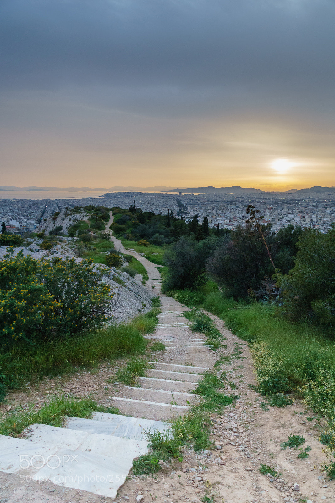 Sony ILCA-77M2 sample photo. Sunset over athens photography