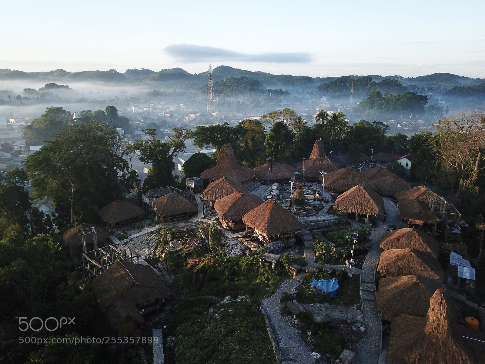 DJI FC220 sample photo. Traditional village photography