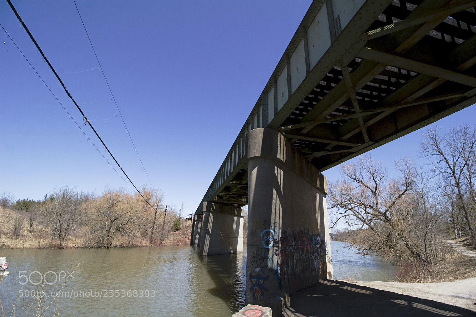 Canon EOS 30D sample photo. Rail bridge and wire photography