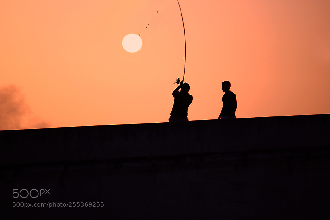 Canon EOS 100D (EOS Rebel SL1 / EOS Kiss X7) sample photo. Sun fishing photography