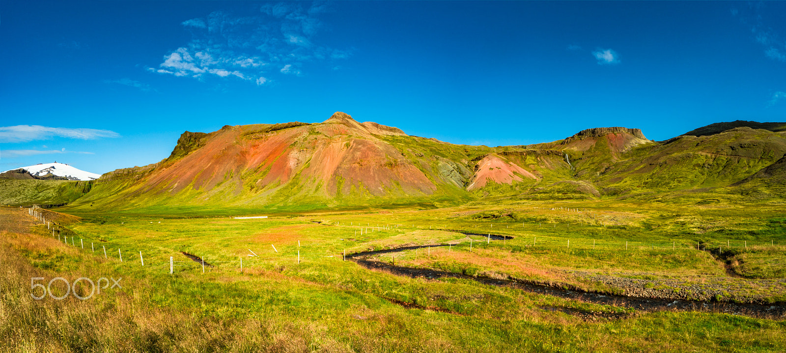 Samsung NX500 sample photo. Panoramic view of beautiful colorful icelandic landscape, icelan photography