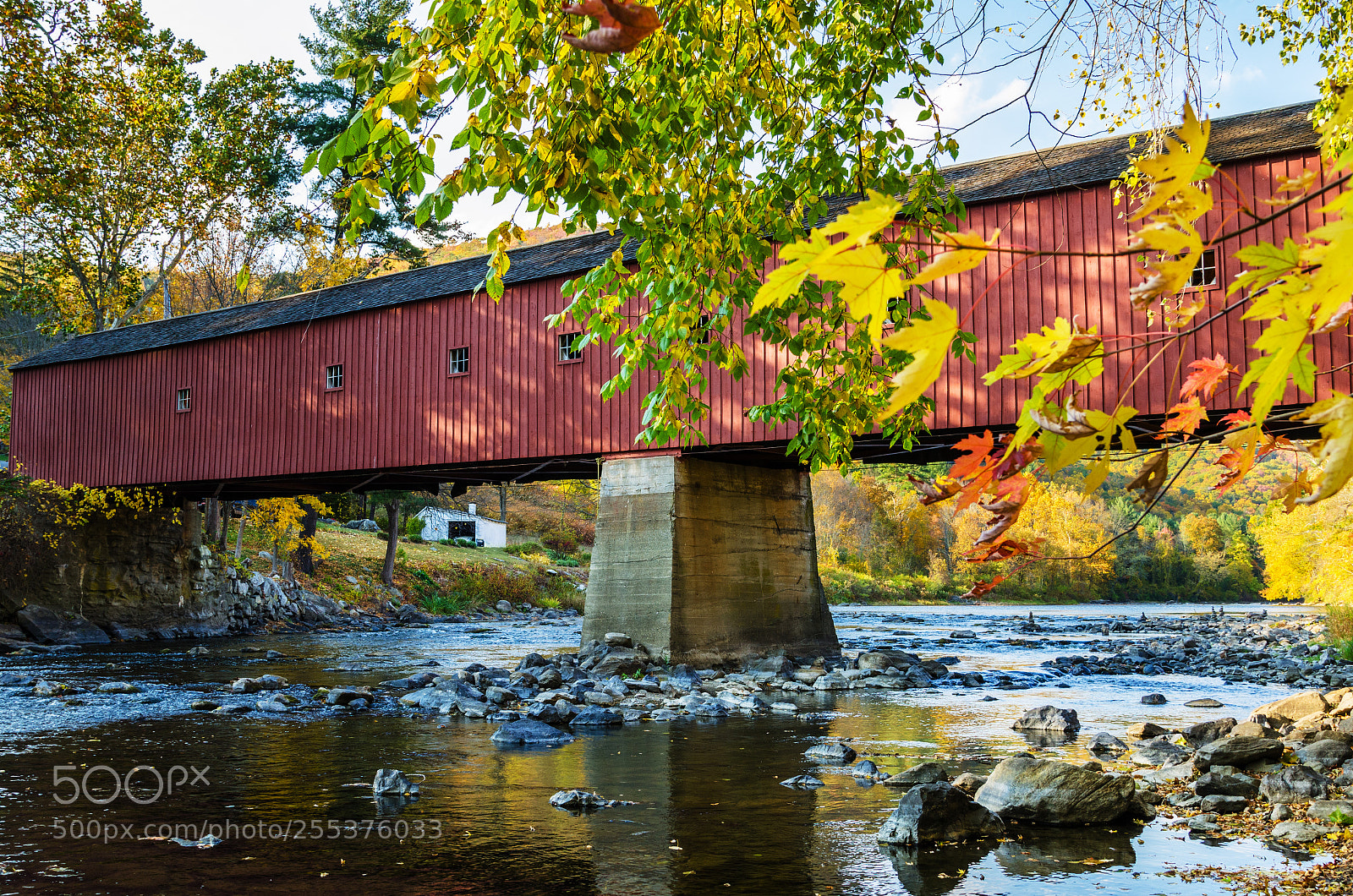 Nikon D7000 sample photo. West cornwall covered bridge photography
