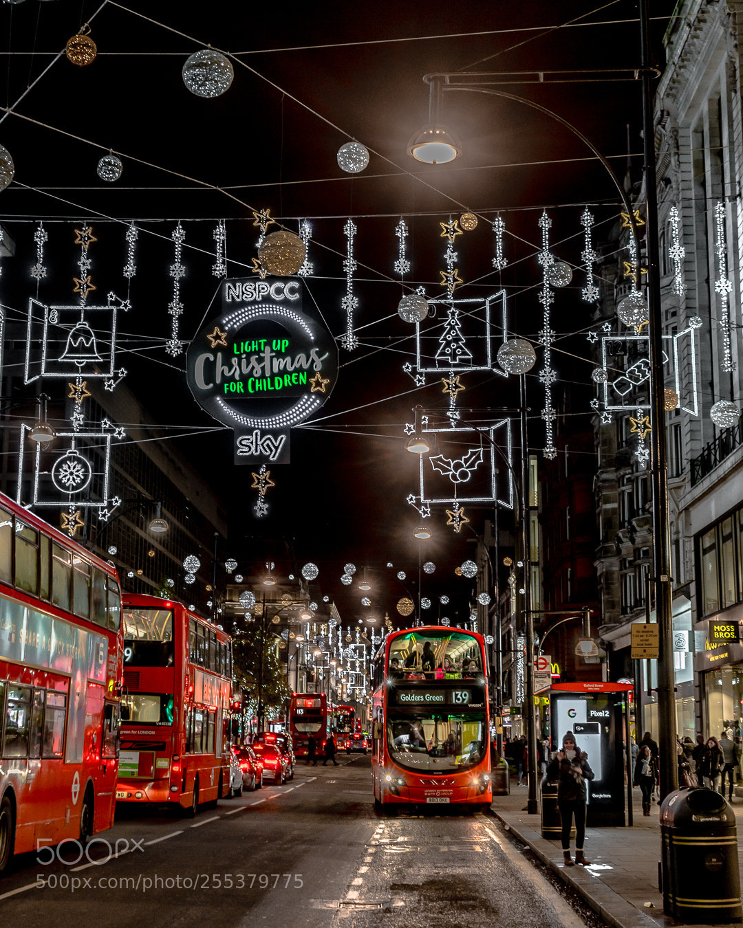 Sony a7R II sample photo. Christmas lights in london photography
