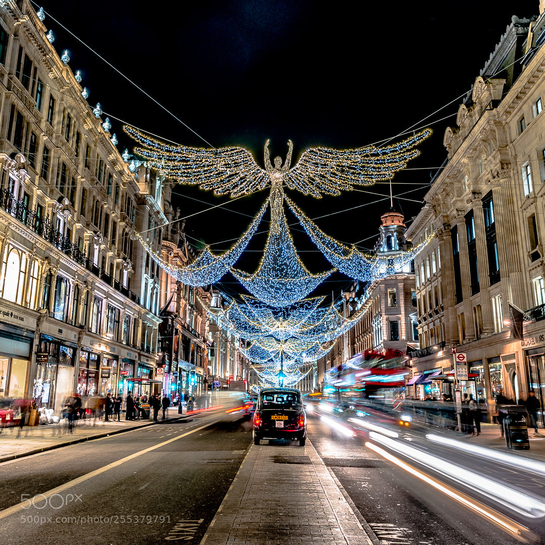 Sony a7R II sample photo. Christmas lights in london photography