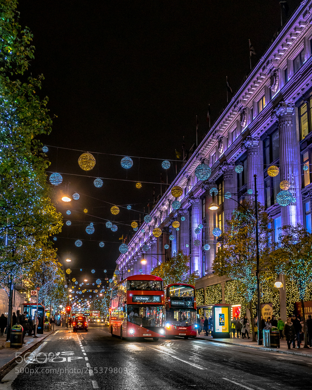 Sony a7R sample photo. Christmas lights in london photography
