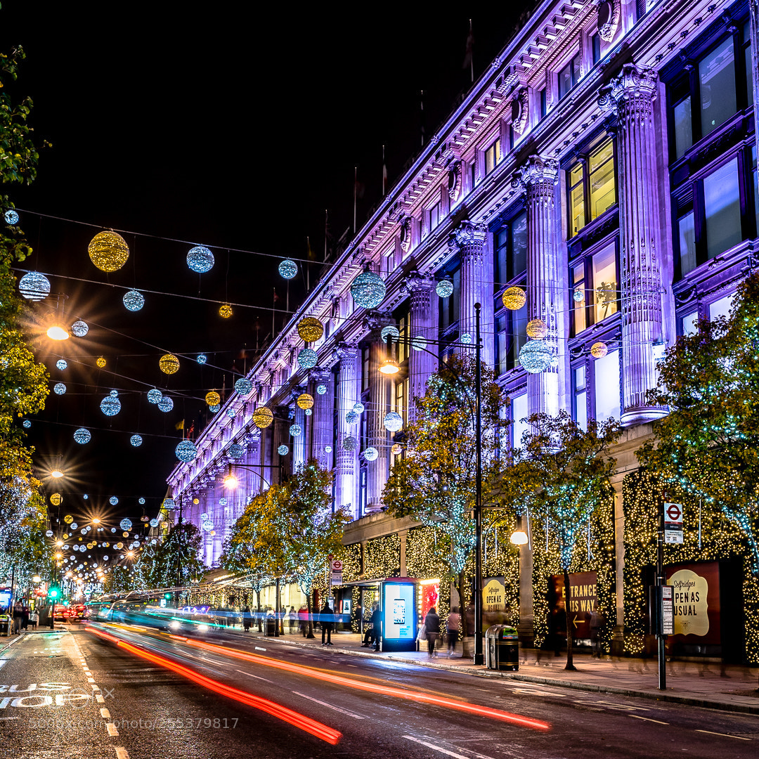 Sony a7R sample photo. Christmas lights in london photography