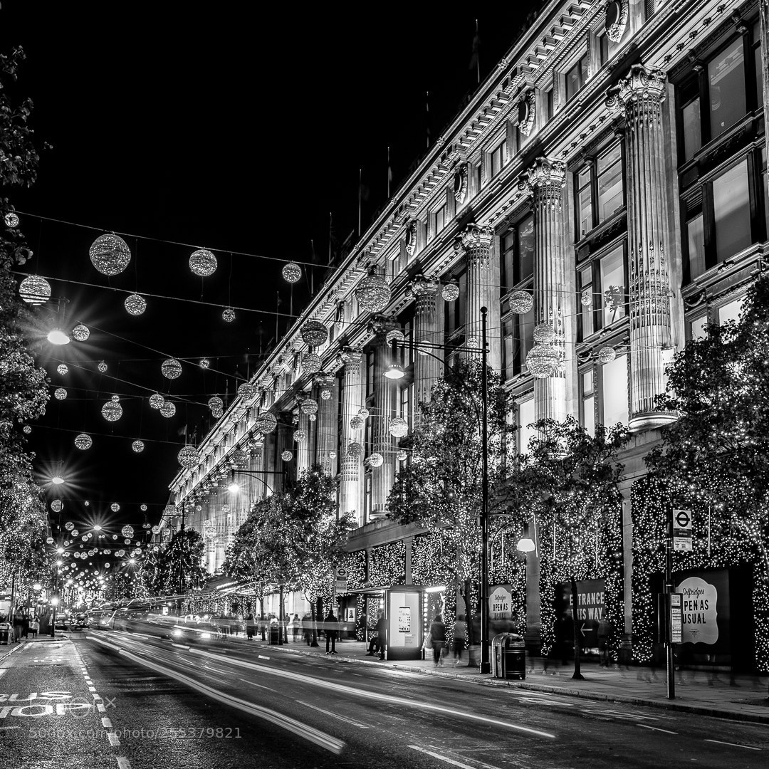 Sony a7R sample photo. Christmas lights in london photography