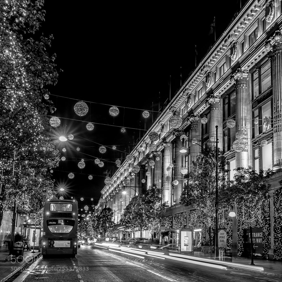 Sony a7R sample photo. Christmas lights in london photography