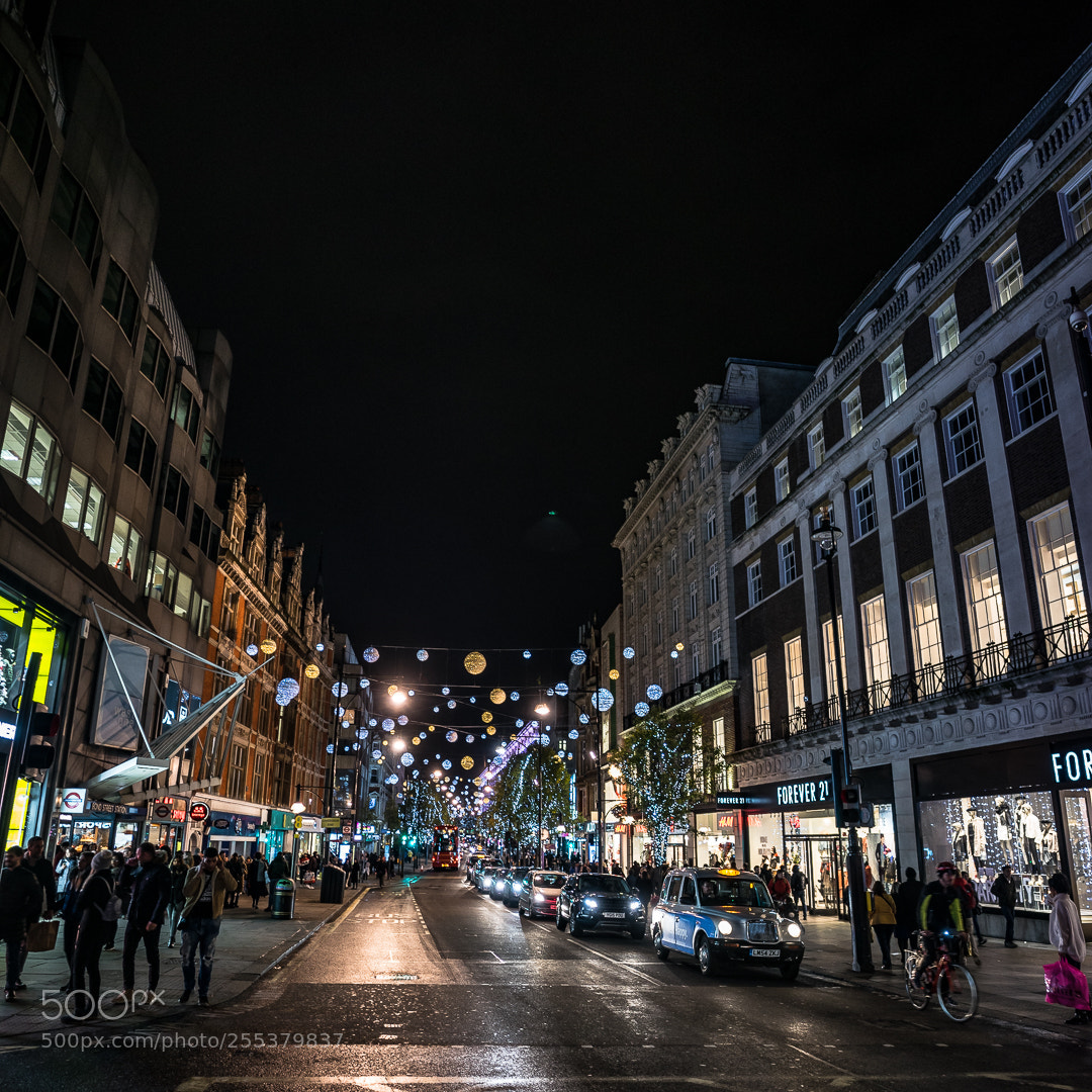 Sony a7R sample photo. Christmas lights in london photography