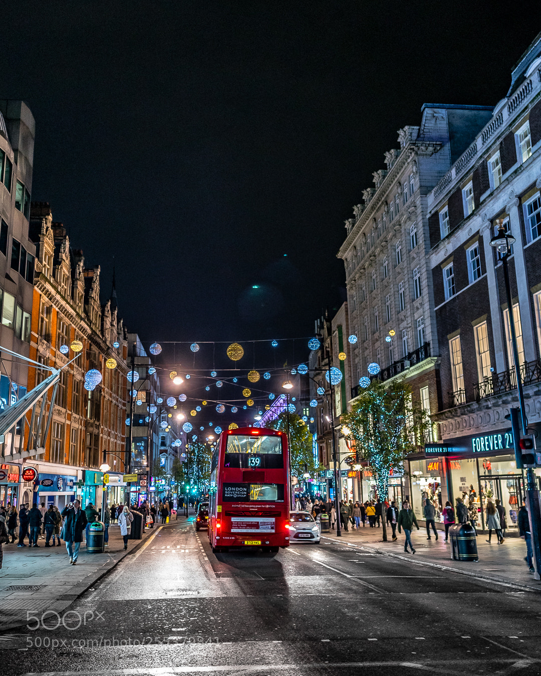 Sony a7R sample photo. Christmas lights in london photography