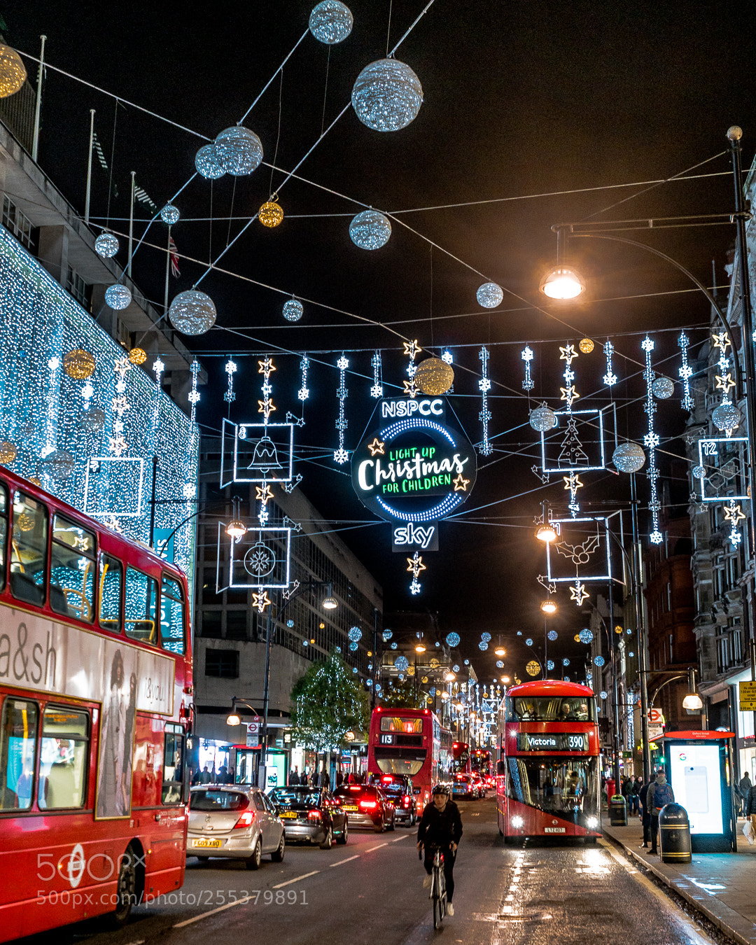 Sony a7R II sample photo. Christmas lights in london photography