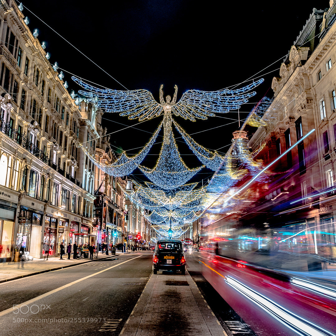 Sony a7R II sample photo. Christmas lights in london photography