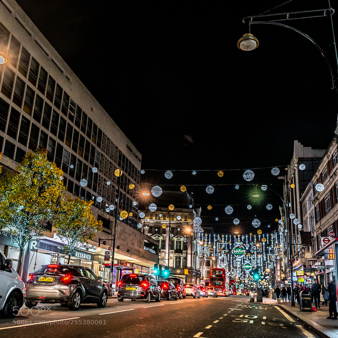 Sony a7R II sample photo. Christmas lights in london photography