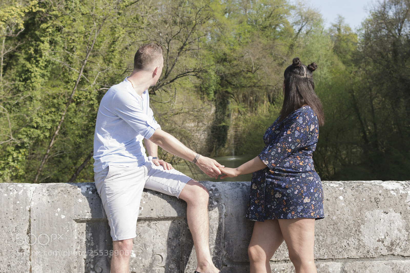 Nikon D7200 sample photo. Couple watching waterfall photography
