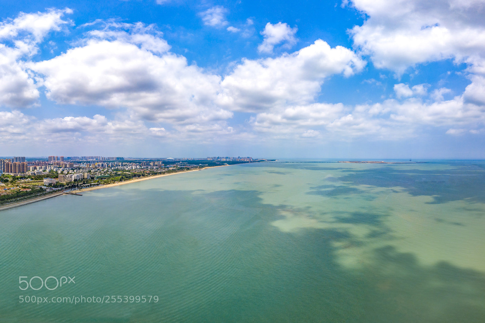 DJI FC220 sample photo. Coastal cityscape in a photography