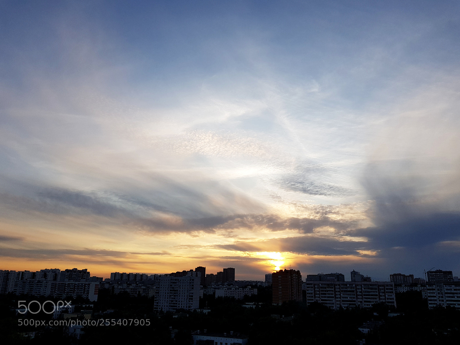 Samsung Galaxy S8 sample photo. Evening city sky photography