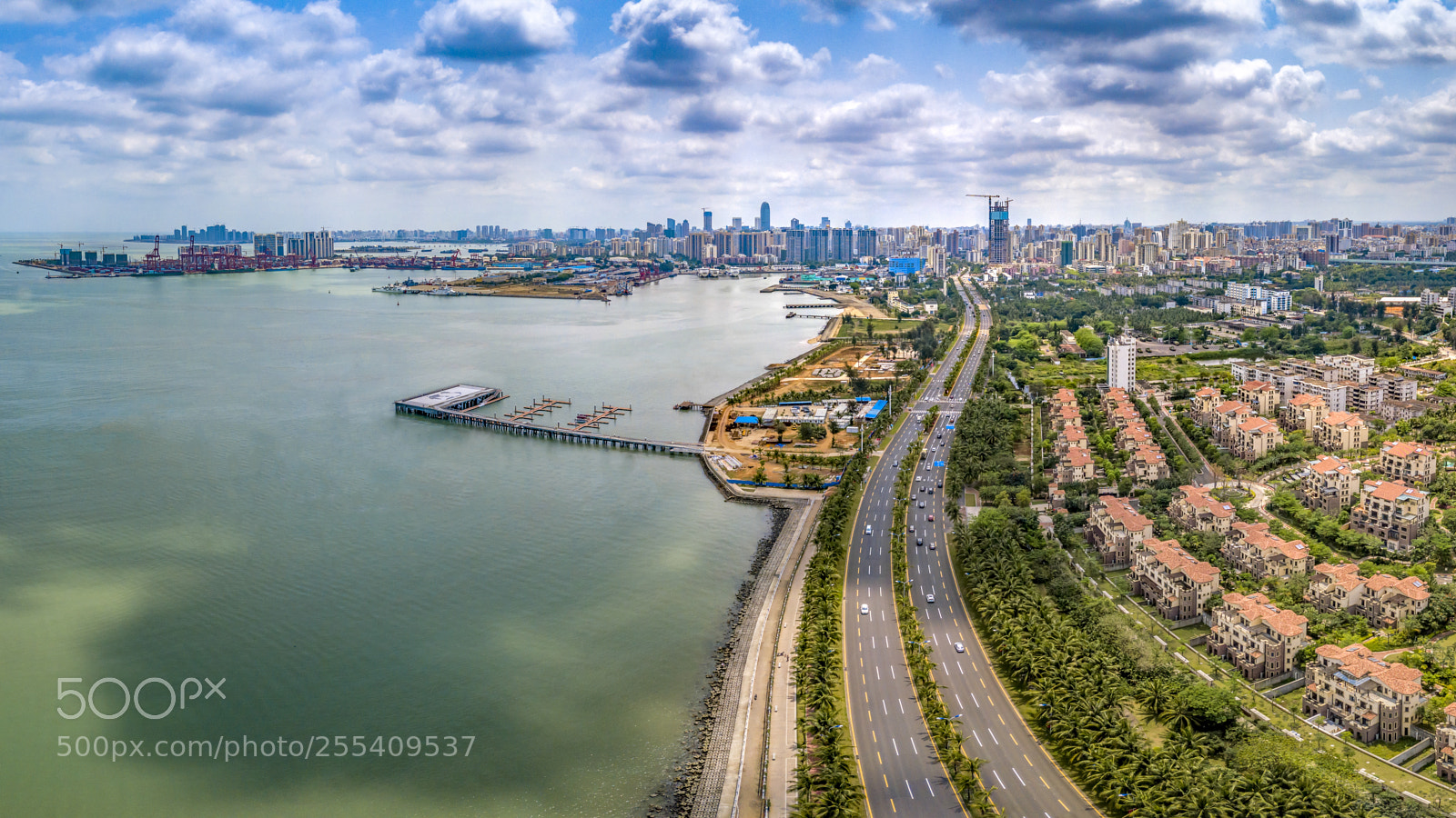 DJI FC220 sample photo. Coastal drive of haikou photography