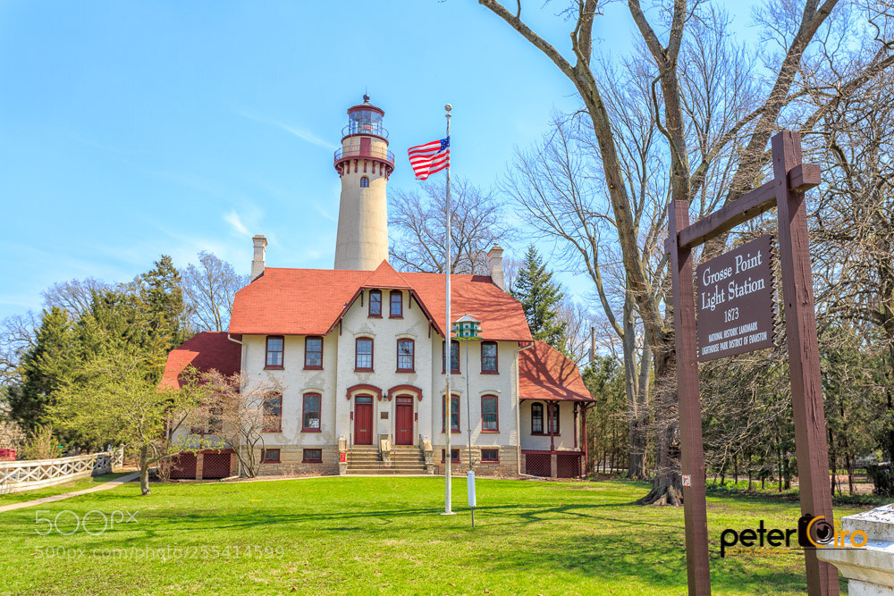 Canon EOS 6D sample photo. Grosse point lighthouse in photography