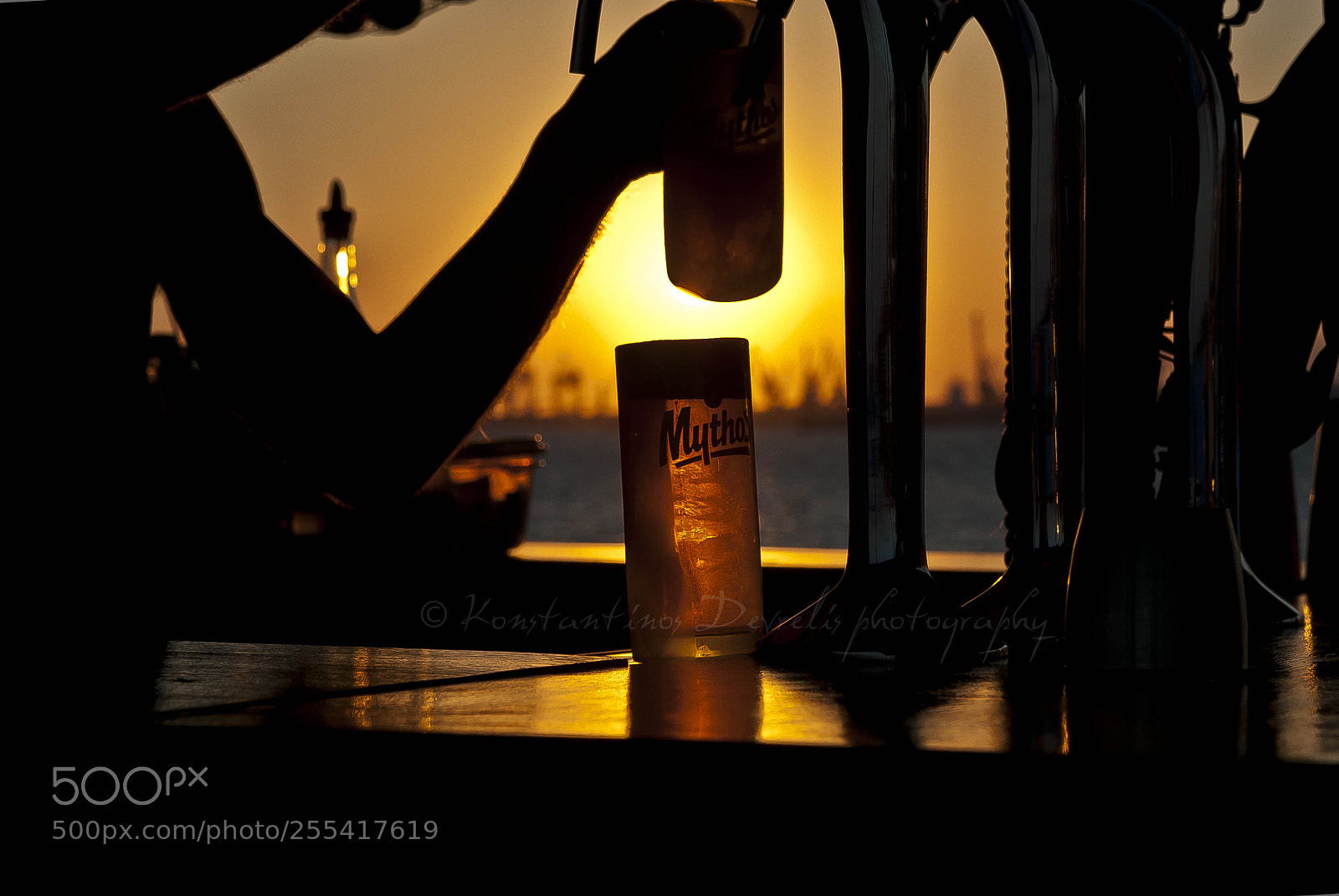 Nikon D200 sample photo. Sunset with a beer photography