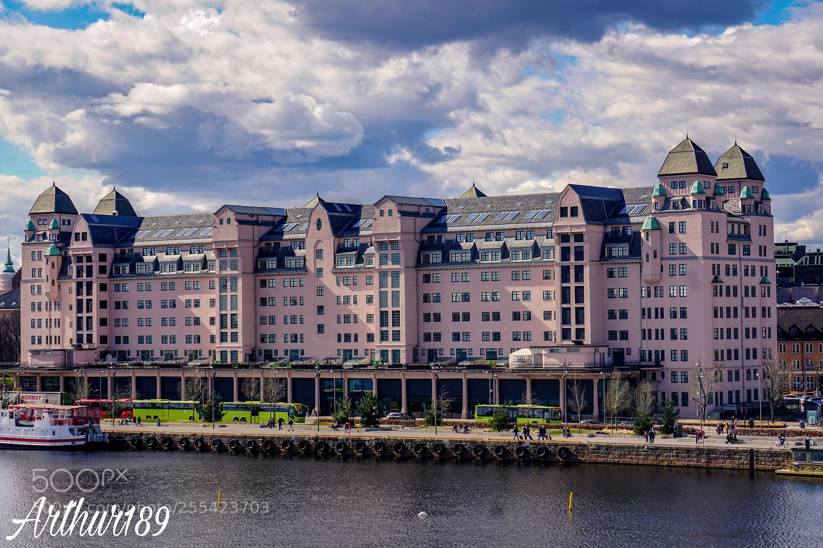 Sony a6000 sample photo. Pink building photography