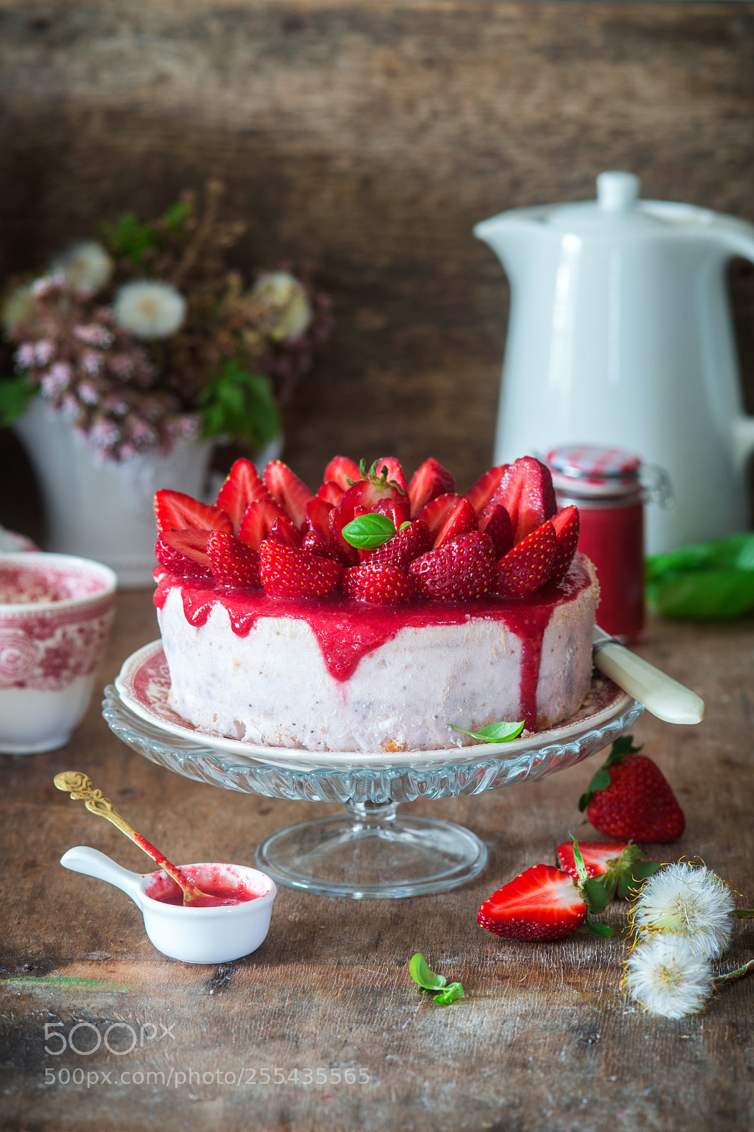 Nikon D600 sample photo. Stawberry cottage cheese cake photography
