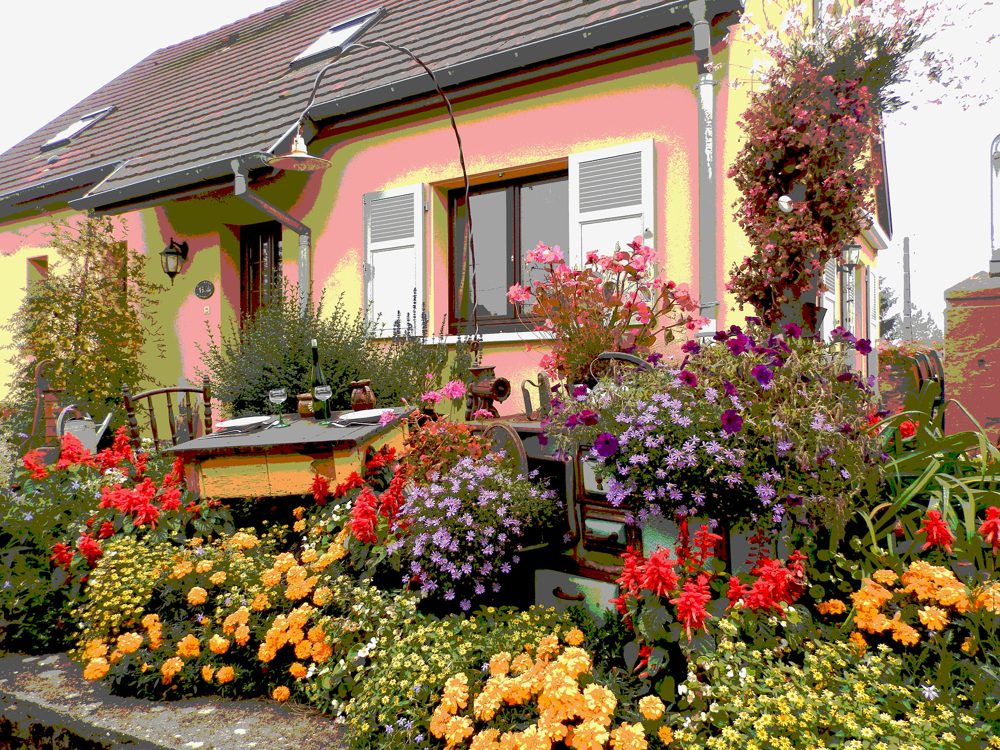 Olympus SP-620UZ sample photo. Country house in alsace photography