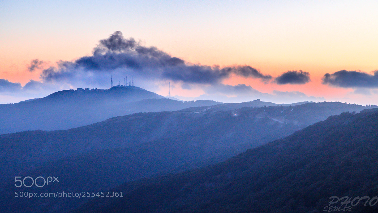 Canon EOS 5D Mark II sample photo. Mountain on the sunset photography