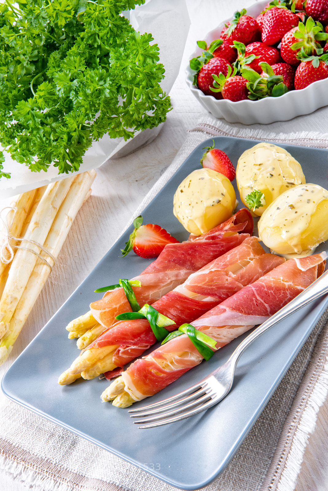 Nikon D810 sample photo. Asparagus ham rolls with photography