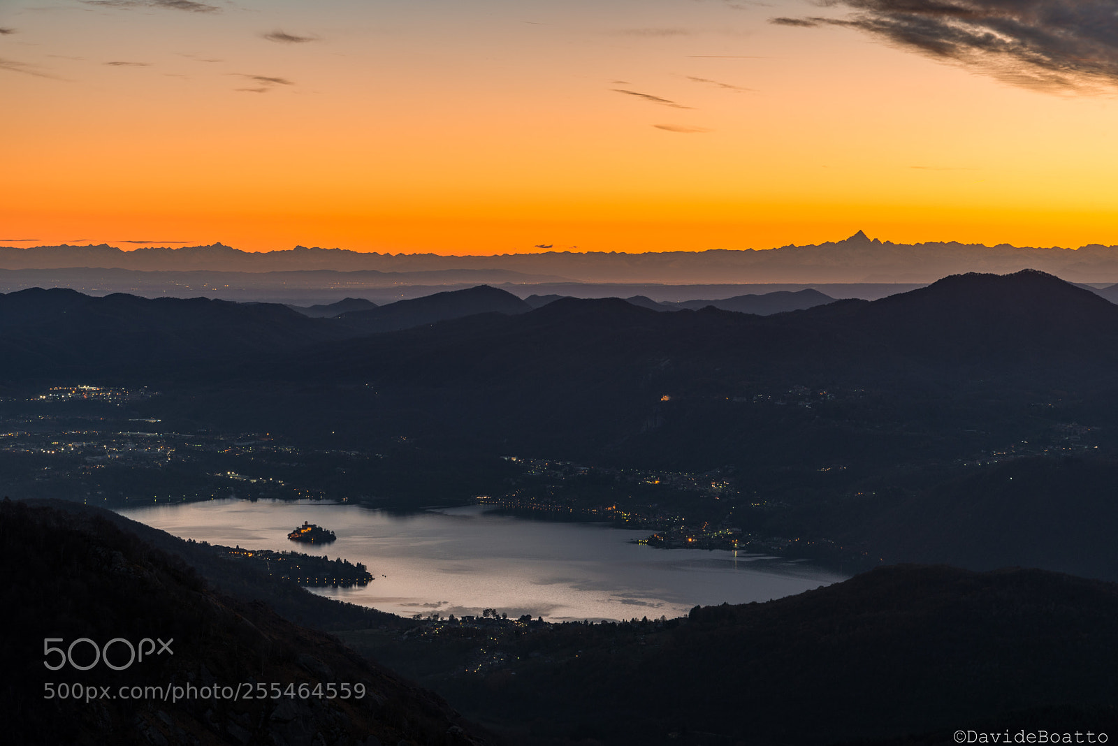Nikon D610 sample photo. Sunset from mottarone photography