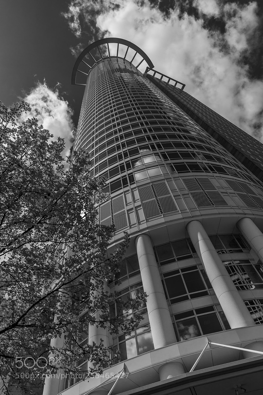 Canon EOS 6D Mark II sample photo. Dz bank frankfurt tower photography