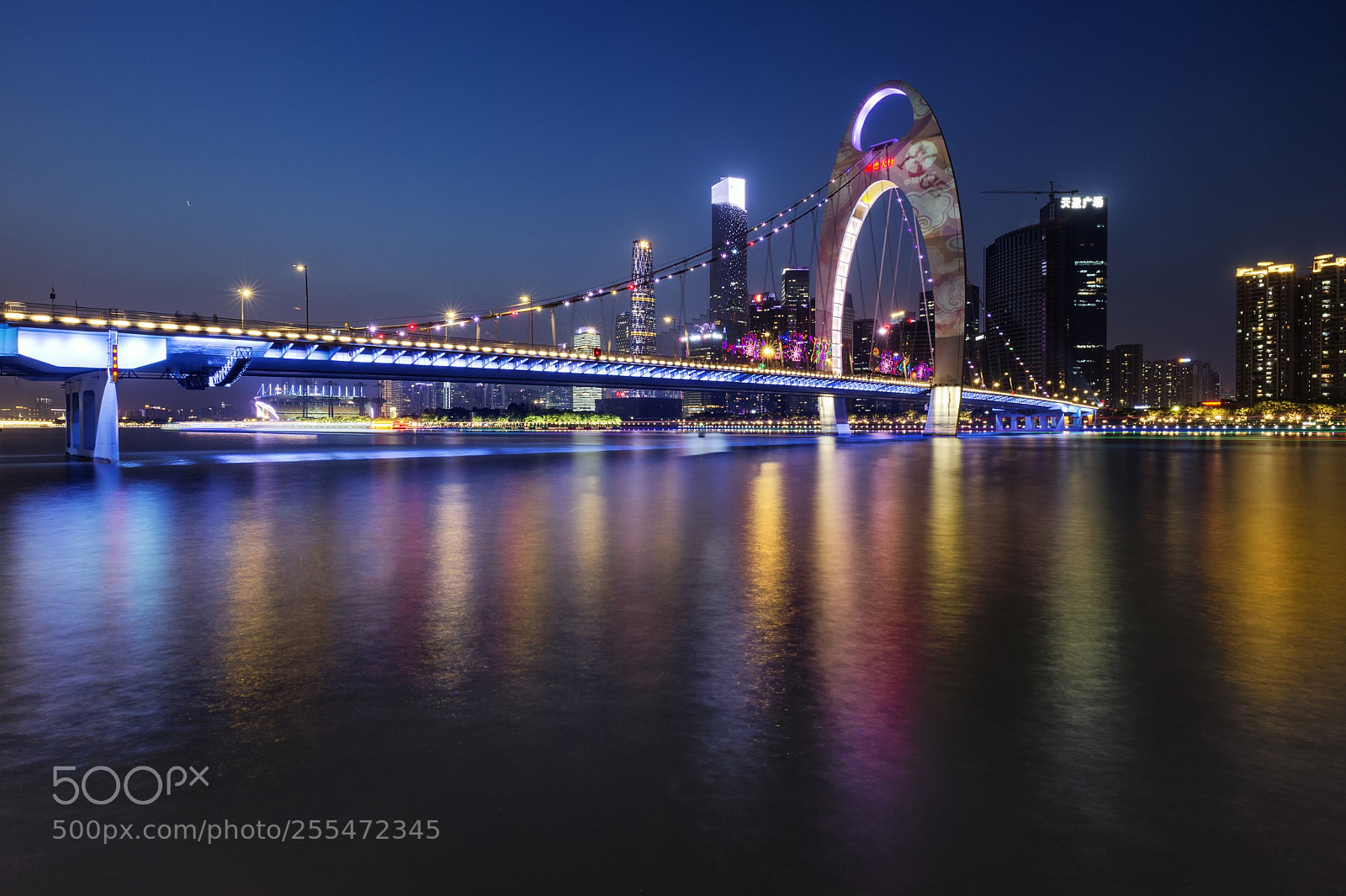 Nikon Df sample photo. Night bridge photography
