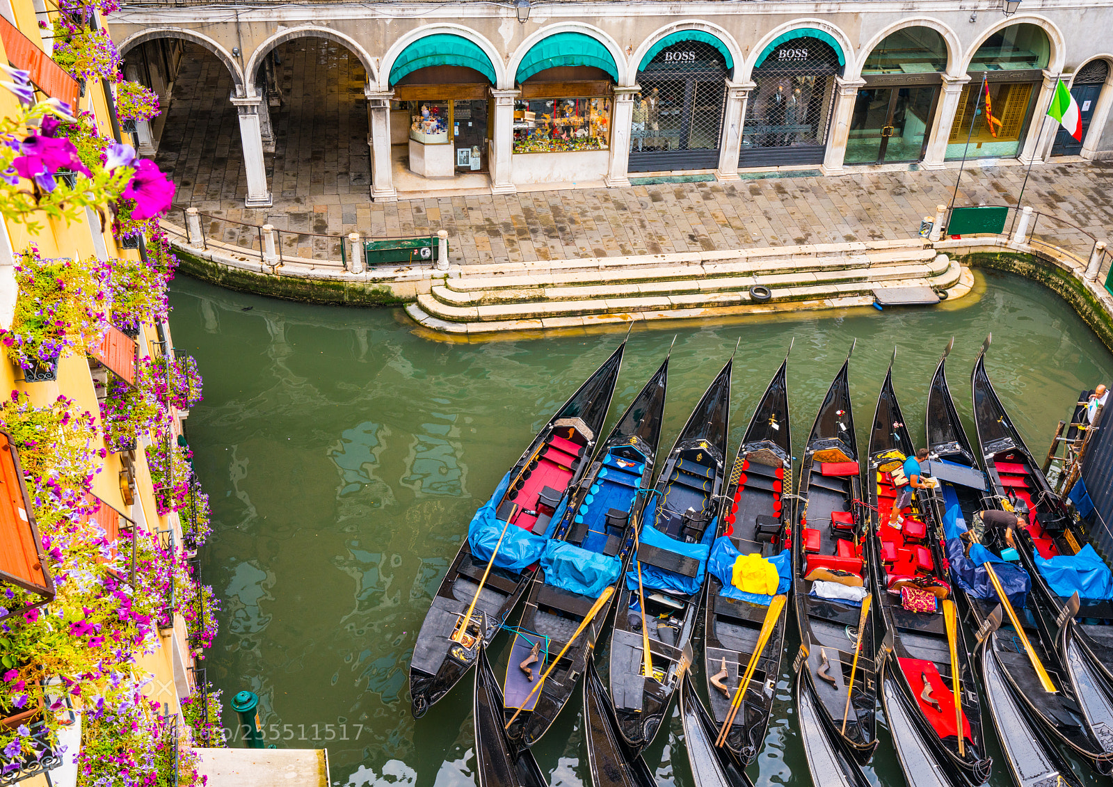 Sony a7R II sample photo. Gondolas in venice, italy photography